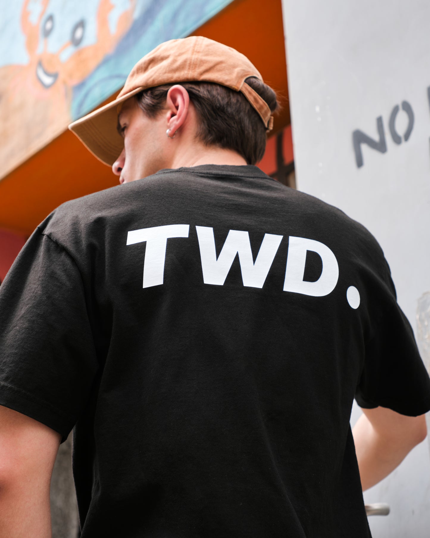 TWD Logo Print Black Tee